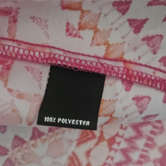 Investments 3/4 Sleeve Open Front Kimono: Magenta/White/Orange Mosaic Tile Print - Picture 8 of 12